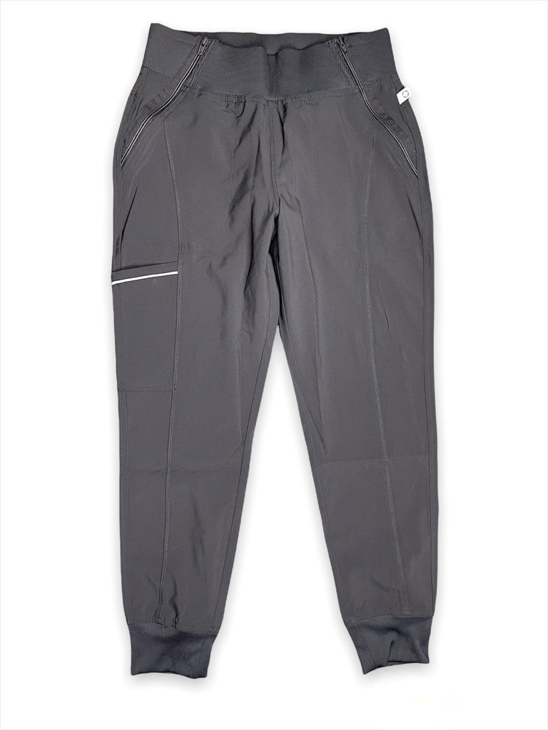 Women's Performance Scrub Jogger in shade charcoal front view