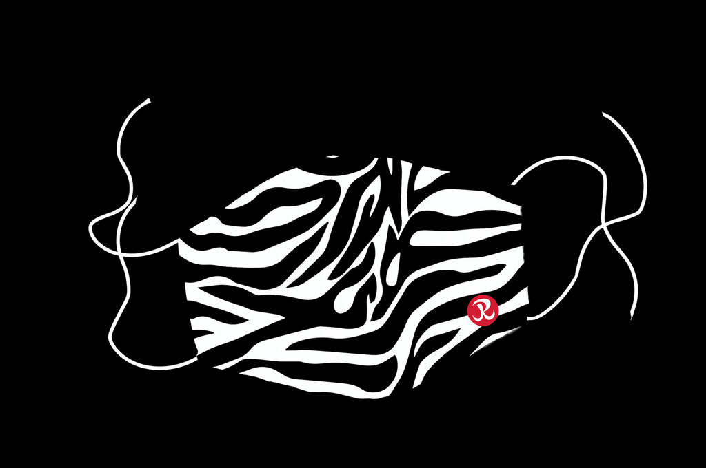 Reusable Adult Face Mask - Zebra design mockup