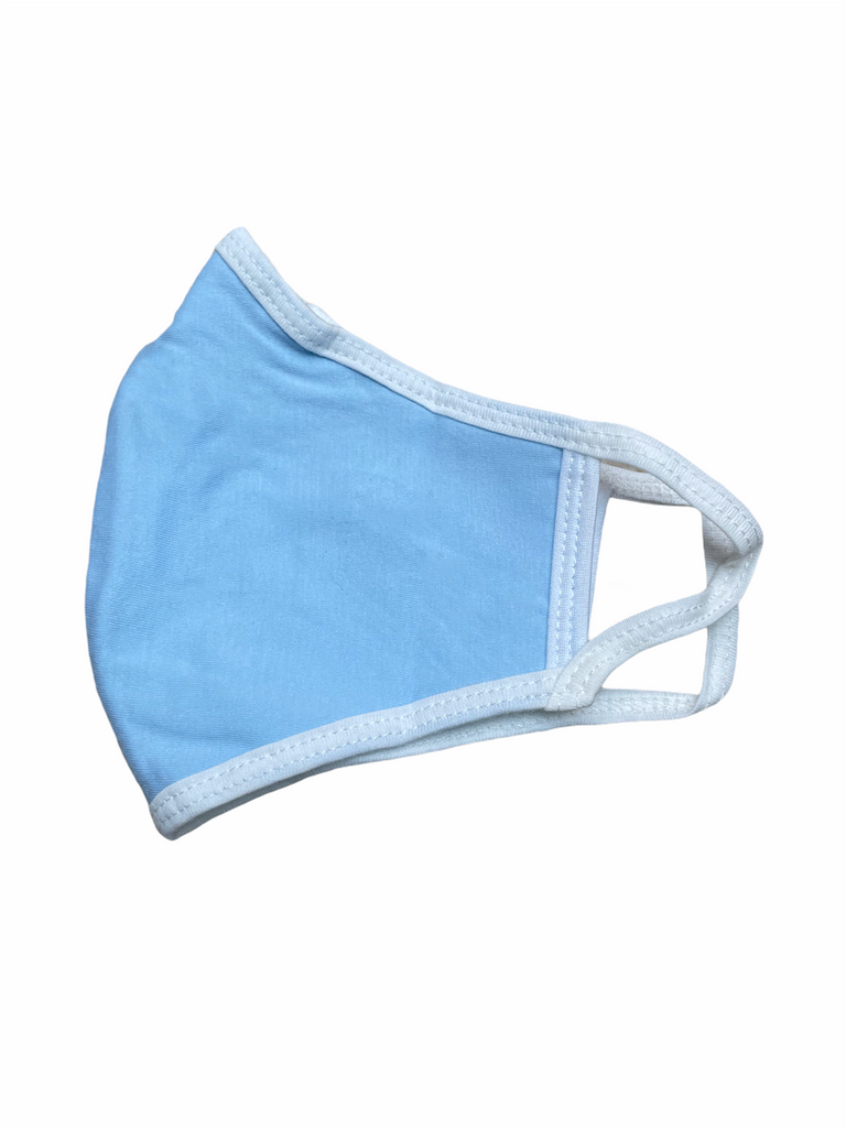 Reusable Cloth Mask With Built in Filter in light blue