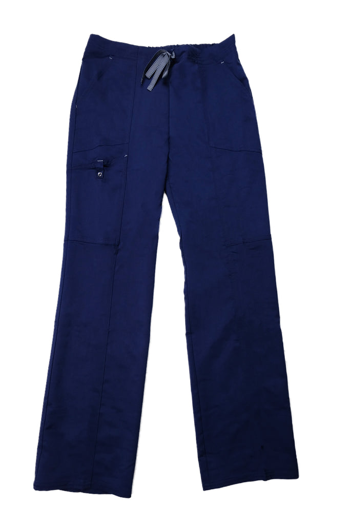 Women's Flex 3-Pocket Scrub Pants in shade navy front view