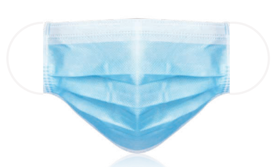 blue 4-Ply ASTM Level 2 Disposable Mask
