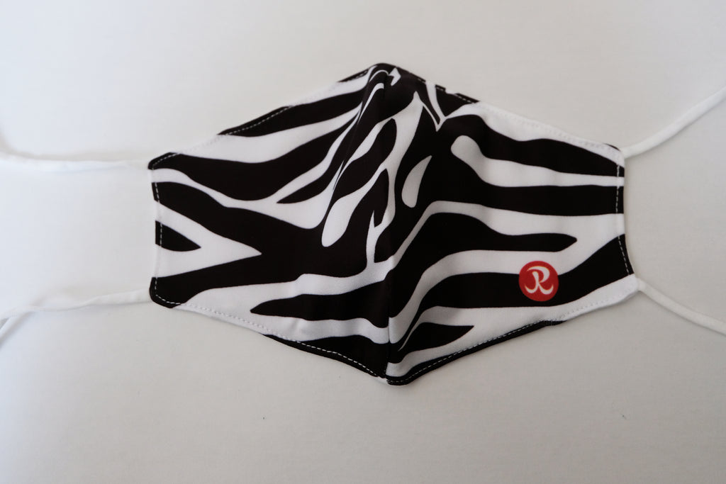 Reusable Adult Face Mask - Zebra design product closeup