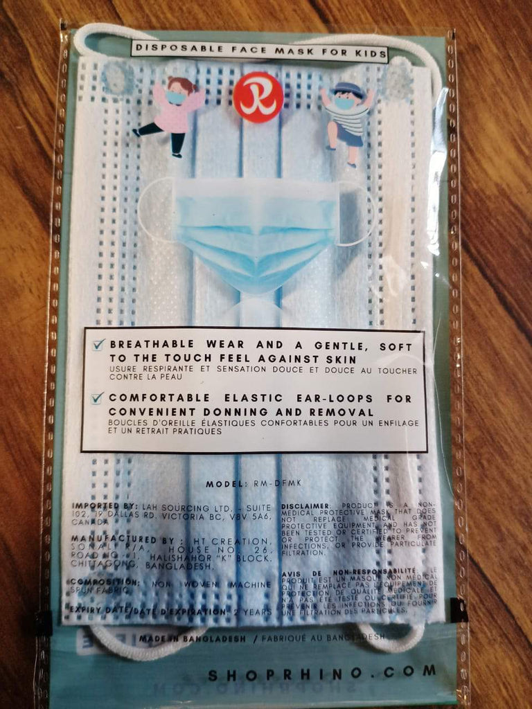 Disposable Mask for Kids inside individual packaging