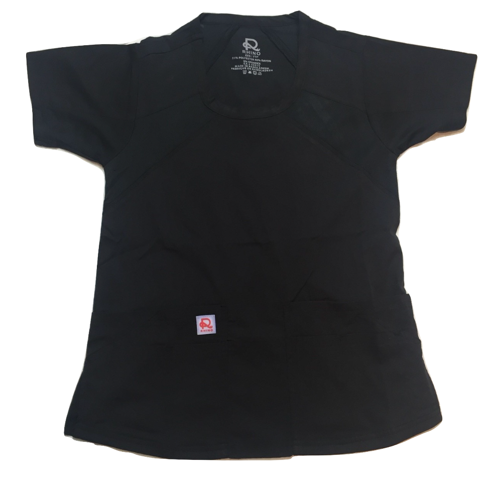 Women's Ultra Flex 4-pocket Scrub Top in black