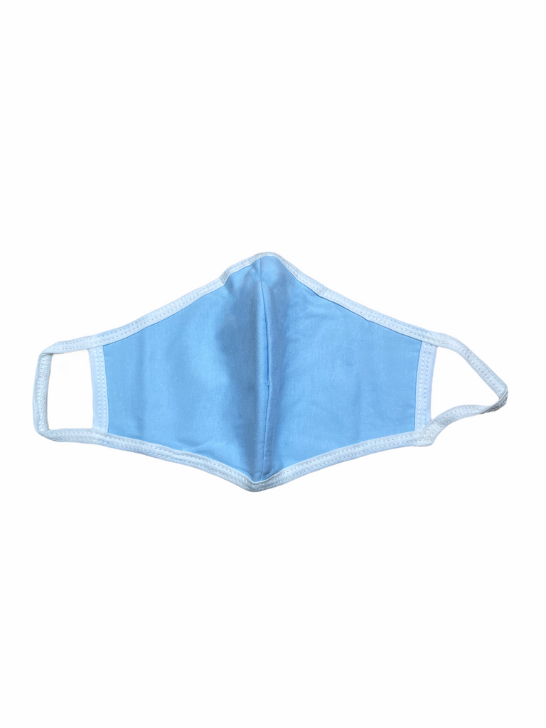 Reusable Cloth Mask With Built in Filter in light blue product view
